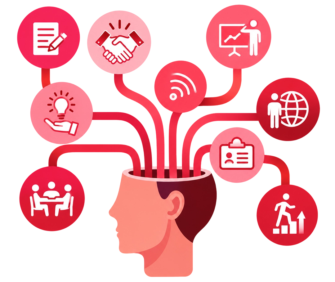 Illustration of communication and learning skills